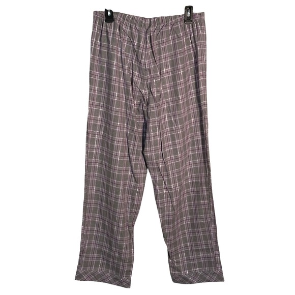 Talbots Women's Pajama Pants Small Plaid Metallic Drawstring Loungewear - Picture 3 of 5